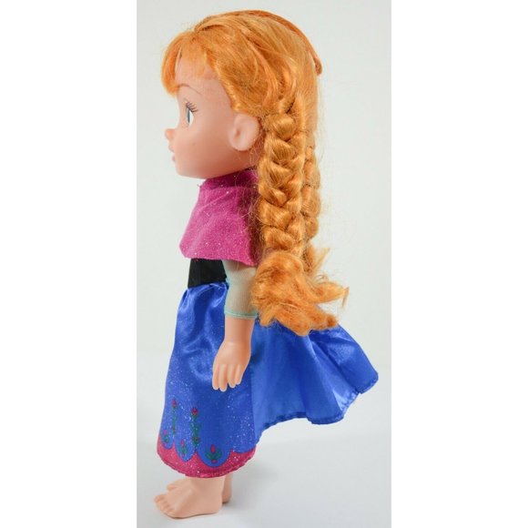 Disney Jakks Pacific Frozen Toddler Anna 13" Doll Toy - No Shoes - Picture 4 of 9